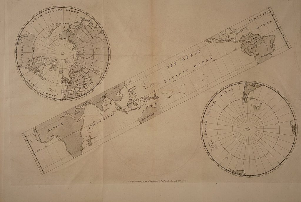 Mapa conservado como documento histórico